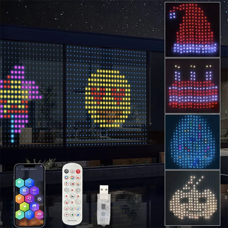 GCTECHING 400 LED RGB Akıllı Perde Işık – Bluetooth Kontrollü, Müzik Senkron Efektli, USB Bağlantısı